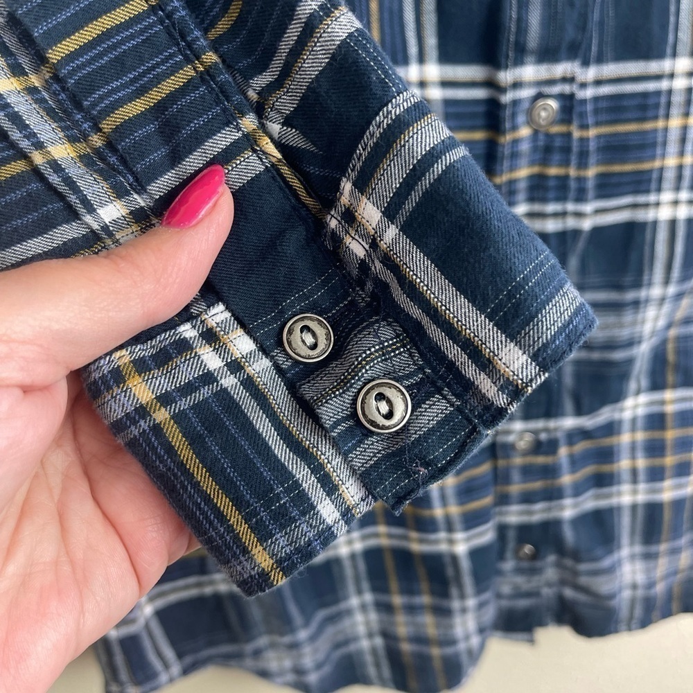 Sam Edelman Tartan Plaid Button Down Tunic Shirt … - image 4